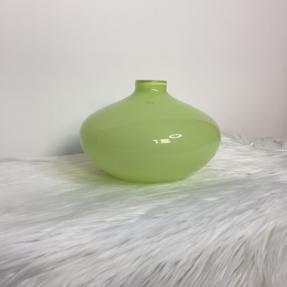 Light Green Glass Vase Home Decor Accent - Picture 3 of 8